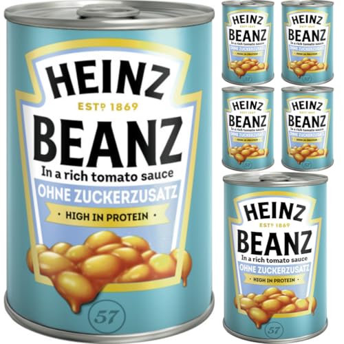 Mit Pufai Grocery, Heinz Beanz ohne Zuckerzusatz 415 Gramm x 6 STÜCK von Pufai