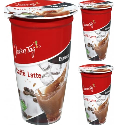 Mit Pufai Grocery, Jeden Tag Caffè Latte Espresso Kaffee 250 Mililiter x 3 Glas [Frischegarantie] von Pufai