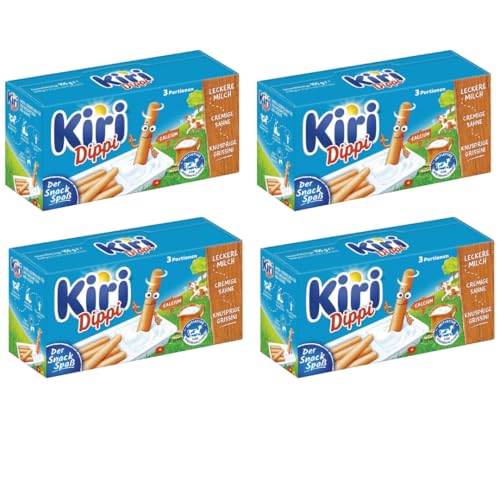 Mit Pufai Grocery, Kiri Dippi Natur Frischkäse käse 105 gramm x 4 STÜCK [Frischegarantie] von Pufai