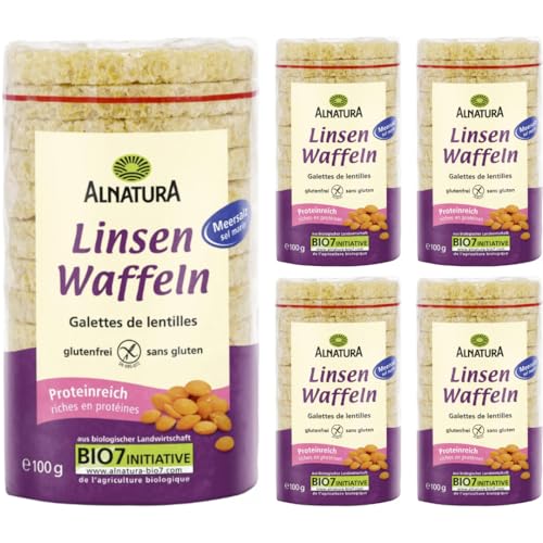 Mit Pufai Grocery, Linsenwaffeln mit Meersalz waffeln100 Gramm x 5 STÜCK von Pufai