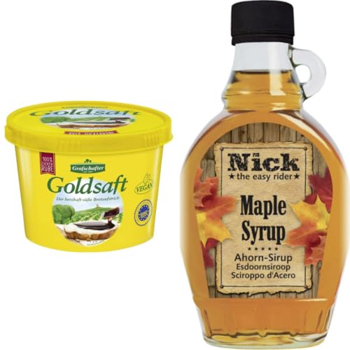 Mit Pufai Grocery, Maple Ahorn syrup Maple Syrup 250 Ml + Grafschafter Goldsaft Zuckerrübensirup 225 Gramm von Pufai