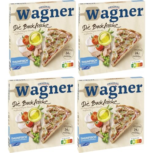 Mit Pufai Grocery, Original Wagner Die Backfrische Pizza Thunfisch Pizza 340 Gramm x 4 STÜCK [Frischegarantie] von Pufai