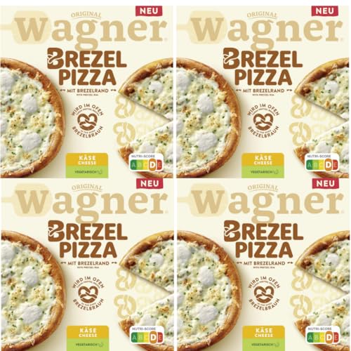 Mit Pufai Grocery, Original Wagner Pizza Käse Pizza 410 Gramm x 4 STÜCK [Frischegarantie] von Pufai