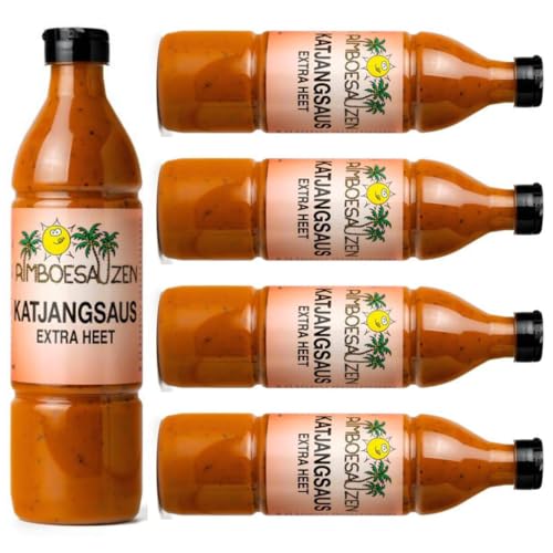 Mit Pufai Grocery, Rimboe Katjang-Sauce extra scharf sauce Saus Soße 500 Mililiter x 5 STÜCK von Pufai