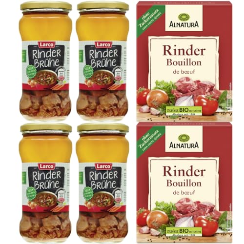 Mit Pufai Grocery, Rinderbouillon Würfel 66 Gramm x 2er + Larco Rinderbrühe 340 gramm x 4 STÜCK von Pufai