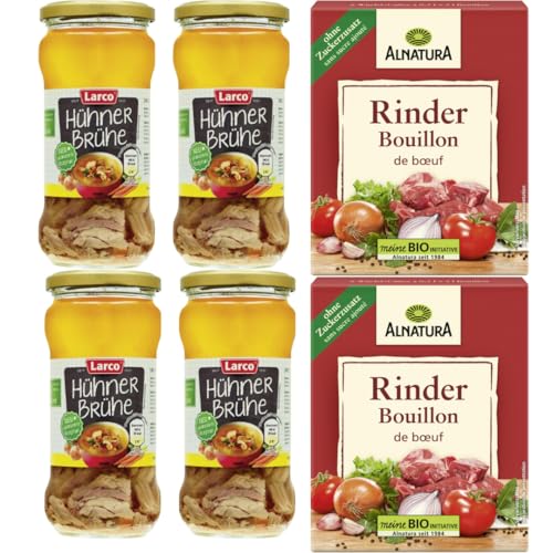 Mit Pufai Grocery, Rinderbouillon Würfel 66 gramm x 2er, Larco Hühnerbrühe 340 gramm x 4 STÜCK von Pufai