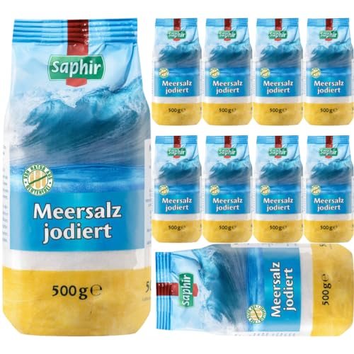 Mit Pufai Grocery, Saphir Meersalz jodiert 500 Gramm x 10 STÜCK von Pufai