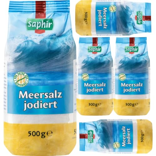 Mit Pufai Grocery, Saphir Meersalz jodiert 500 Gramm x 5 STÜCK von Pufai