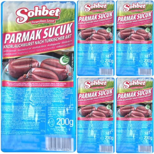 Mit Pufai Grocery, Sohbet Knoblauchwurst Fingerwurst (nach Türkischer Art) 200 Gramm X 5 STÜCK von Pufai