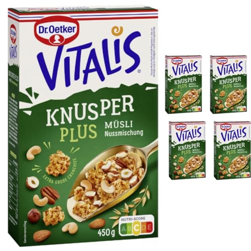 Mit Pufai Grocery, Vitalis Knusper Plus Müsli Nussmischung 450 Gramm x 5 Packungen von Pufai