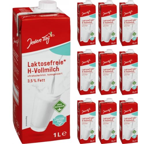 Mit Pufai Grocery Jeden Tag Laktosefreie Milch H-Milch 3,5% 1000 Mililiter x 10 Stück von Pufai