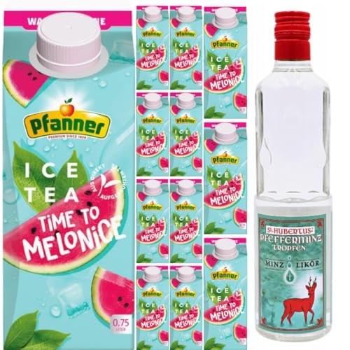 Mit St. Hubertus Likör Geschenk (500 ml), Pfanner Ice Tea Wassermelone Eistee & Teemischgetränke 750 Mililiter x 12 STÜCK von Pufai