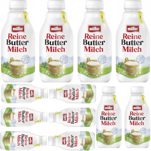 Müller Reine Buttermilch 1% Fett (Einweg) 500 mililiter x 12 Stück [Frischegarantie] ink pfand von Pufai