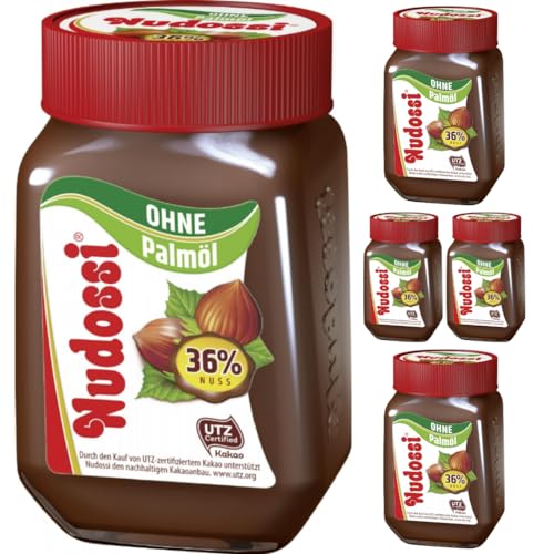 Nudossi Nuss-Nougat-Creme Chocolate Spreads Schokoladenaufstriche 300 gramm x 5 STÜCK von Pufai