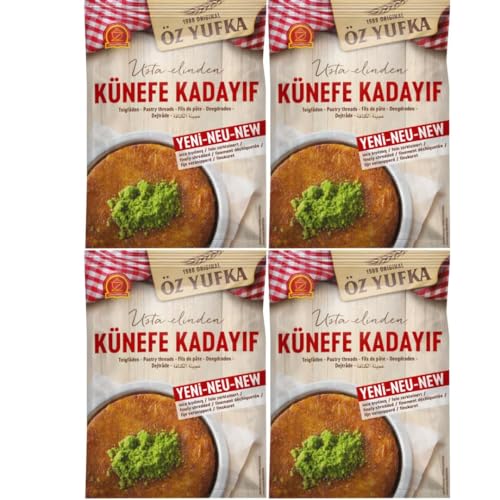 OZ Kadayıf Teigfäden hauchdünn frisch kadayıf kunefe kadayıf 250 Gramm x 4 STÜCK mit Pufai Grocery von Pufai