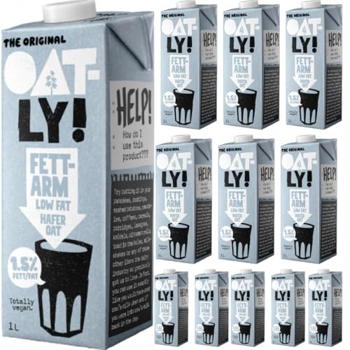 Oatly Haferdrink fettarm 1,5% Fett Oat Drink 1000 milliliter x 12 STÜCK von Pufai