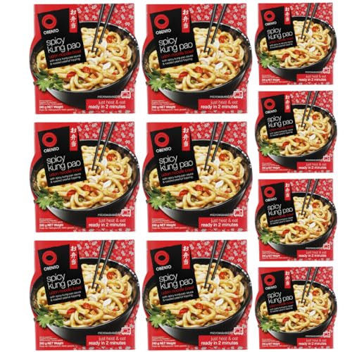 Obento Spicy Kung Pao Udon Noodle Bowl 240 Gramm x 10 Stück mit Pufai Grocery von Pufai