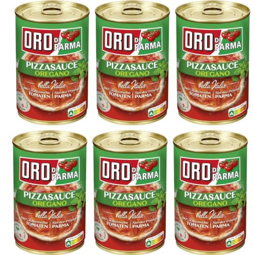 Oro di Parma Pizzasauce Oregano Pizzaboden Soße Sauce Pizza Soße 400 gramm x 6 STÜCK von Pufai