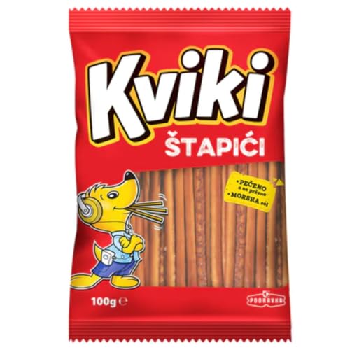 Podravka Kviki Salzstangen Cracker Keks 100 Gramm Tüte von Pufai