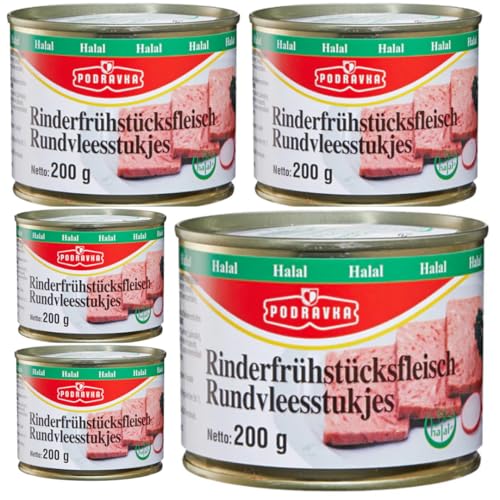 Podravka Rinderfrühstücksfleisch 200 Gramm Konserve x 5 STÜCK von Pufai