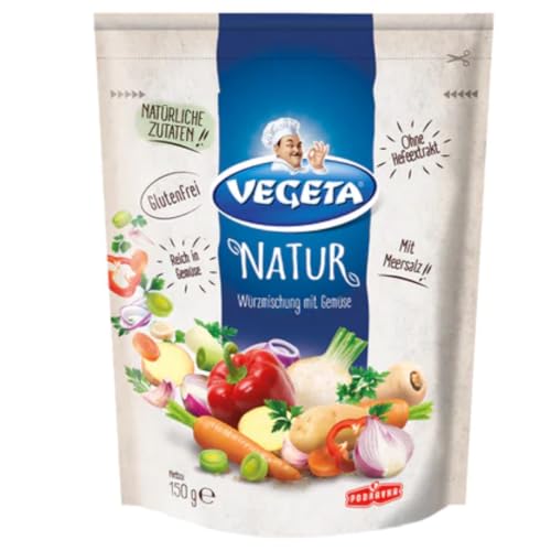 Podravka Vegeta Natur Beutel, Gemüsegewürzmischung Universelle Würzmischung mit Gemüse 150 Gramm von Pufai