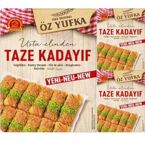 Pufai, Kadayıf Teigfäden hauchdünn taze kadayıf 400 Gramm x 3 STÜCK mit Pufai Grocery von Pufai