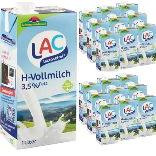 Pufai, Milch LAC H-Milch 3,5% Fett laktosefrei Haltbare Milch, je 1 Liter, 24 Stück + pufai von Pufai