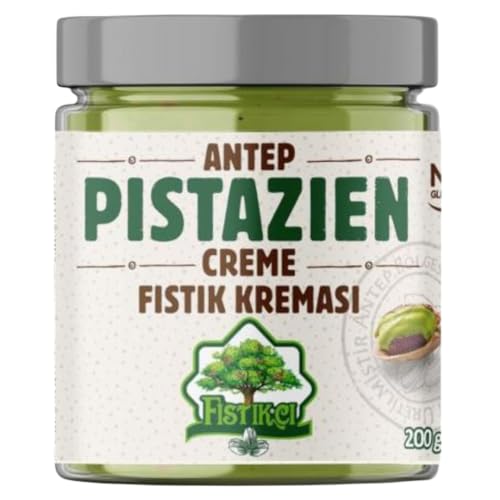 Pufai Erendiz%100 Anthap Turkish Pistaziencreme mit 100% Pistazien, ohne Palmöl, 200 Gramm von Pufai