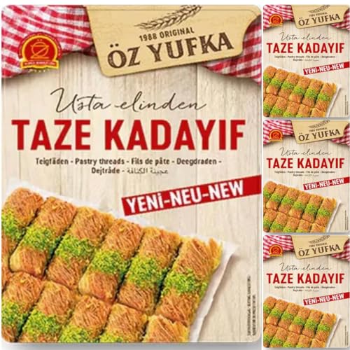 Pufai Grocery Ozyufka Pastry Threads Kadayif 500 Gramm x 4 Packungen von Pufai