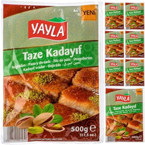 Pufai Grocery Yayla Pastry Threads Kadayif 500 g x 8 Packungen von Pufai