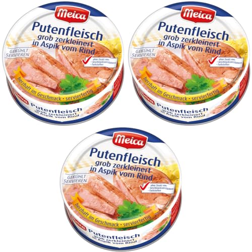 Putenfleisch grob zerkleinert in Aspik vom Rind 200 Gramm x 3 STÜCK mit Pufai Grocery von Pufai