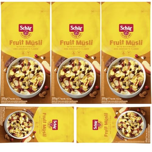 Schär Fruit Müsli Cornflakes Cerealien 375 gramm x 5 STÜCK von Pufai