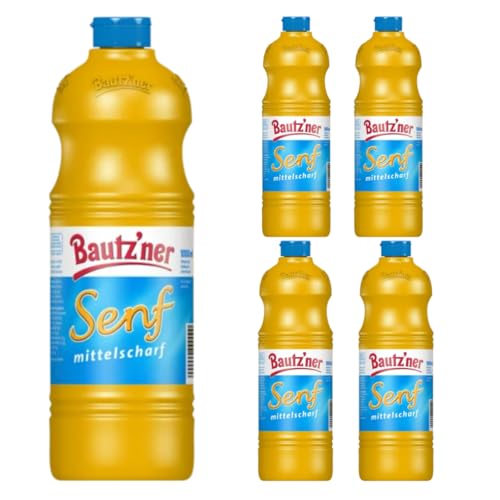 Senf mittelscharf Flasche 1000 ml x 5 Stücks von Pufai