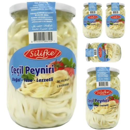 Silifke Cheçil Käse natürlicher frischer Chechil-Käse 200 Gramm x 5 Stücke mit Pufai Lebensmittelgeschäft von Pufai