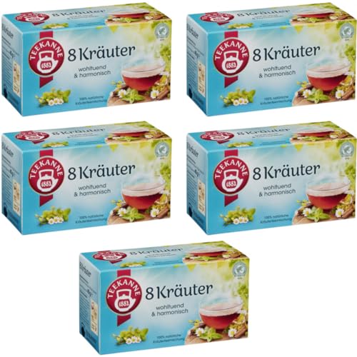 Teekanne 8 Kräuter Tee 20 x 2 gramm x 5 er Pack von Pufai