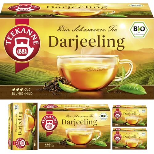 Teekanne Darjeeling Tee 20 x 1,75 gramm x 5 er Pack von Pufai