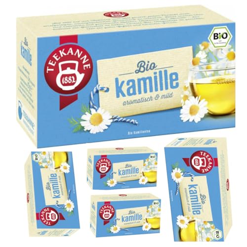 Teekanne Kamille Tee 18 x 1,50 gramm x 5 er Pack von Pufai