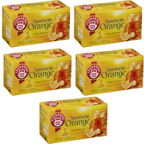 Teekanne Spanische Orange Tee 20 x 2,5 gramm x 5 er Pack von Pufai