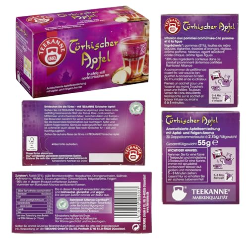 Teekanne Türkischer Apfel Kräutertee 20 x 2,75 g von Pufai