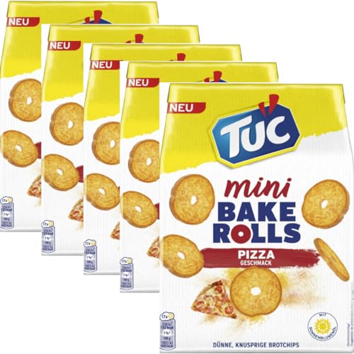 Tuc Bake Rolls Mini Pizza Cracker Keks 150 gramm x 5 STÜCK von Pufai