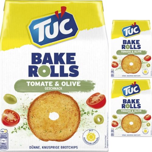 Tuc Bake Rolls Tomate & Olive Pizza Cracker Keks 150 gramm x 3 STÜCK von Pufai