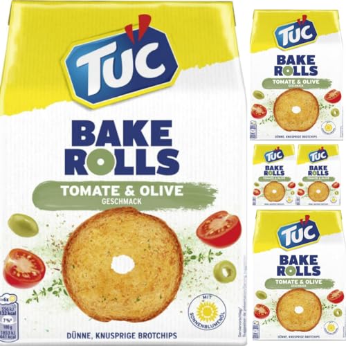 Tuc Bake Rolls Tomate & Olive Pizza Cracker Keks 150 gramm x 5 STÜCK von Pufai