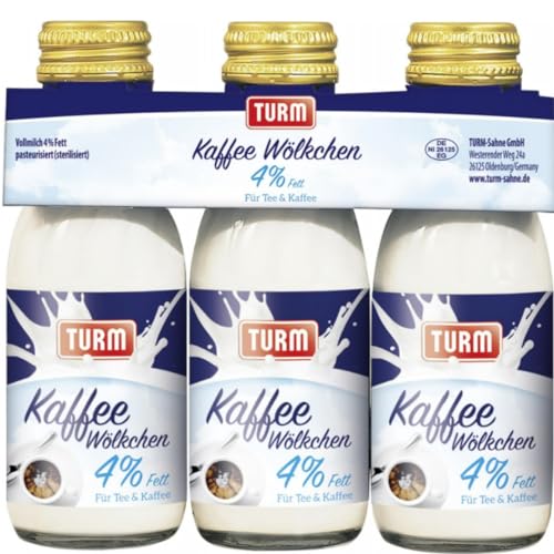 Turn Kaffee Wölkchen Vollmilch 4% Fett, pasteurisiert (sterilisiert) für Tee und Kaffee 100 Gramm x 3 STÜCK von Pufai