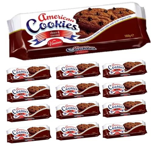 Vincinni Plätzchen American Cookies Choco&Coconut Kuchen 160 gr x 13 STÜCK von Pufai