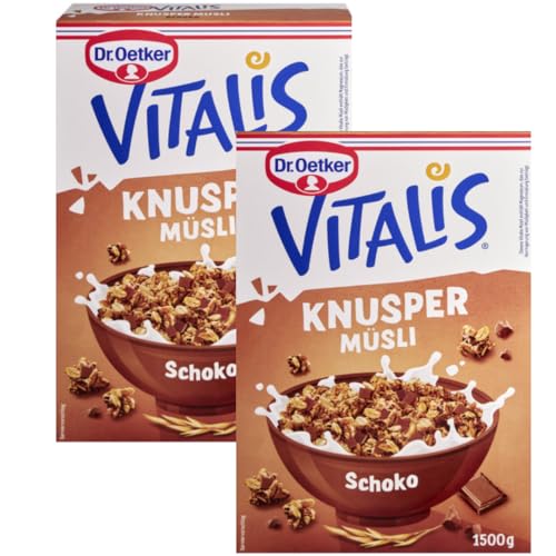 Vitalis Knusper Müsli Schoko Müsli 1500 gramm x 2 Packungen von Pufai