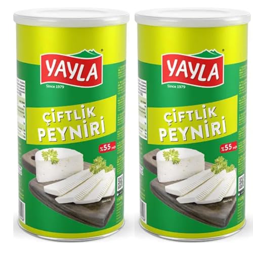 Yayla, Bauernkäse, Käse, Farm White Cheese, Köstlicher Dorfkäse Weißkäse 55% Fett 800 Gramm x 2 Stück von Pufai