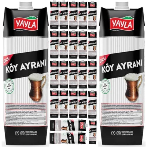 Yayla, Dorf Joghurtgetränk Ayran anatolischer Joghurt-Drink Nach Anatolischer Art, Sonderproduktionsgetränk 250 Mililiter x 25 STÜCK von Pufai