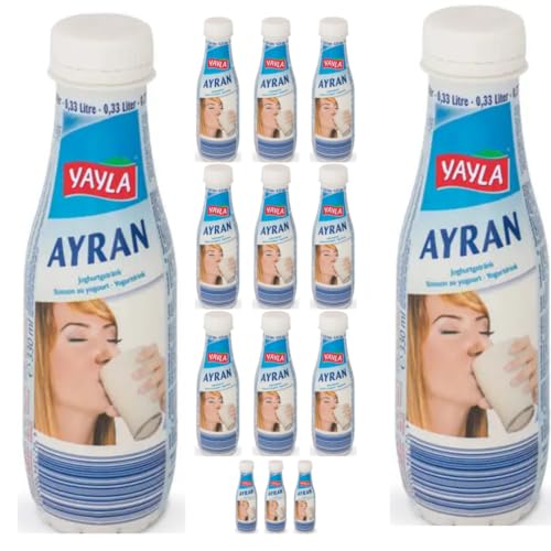 Yayla, Joghurtgetränk Ayran anatolischer Joghurt-Drink Nach Anatolischer Art, Sonderproduktionsgetränk 330 ml X 14 STÜCK von Pufai