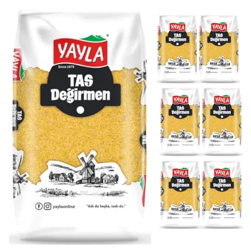 Yayla Bulgur Weizen Feiner Bulgur Essbar, Fleischklößchen, Reis 900 Gramm x 7 Stück von Pufai