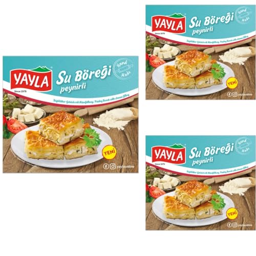 Yayla Gebäck Teigblätter Gebäck mit Käse Vorgebacken 600 GR X 3 Stück von Pufai